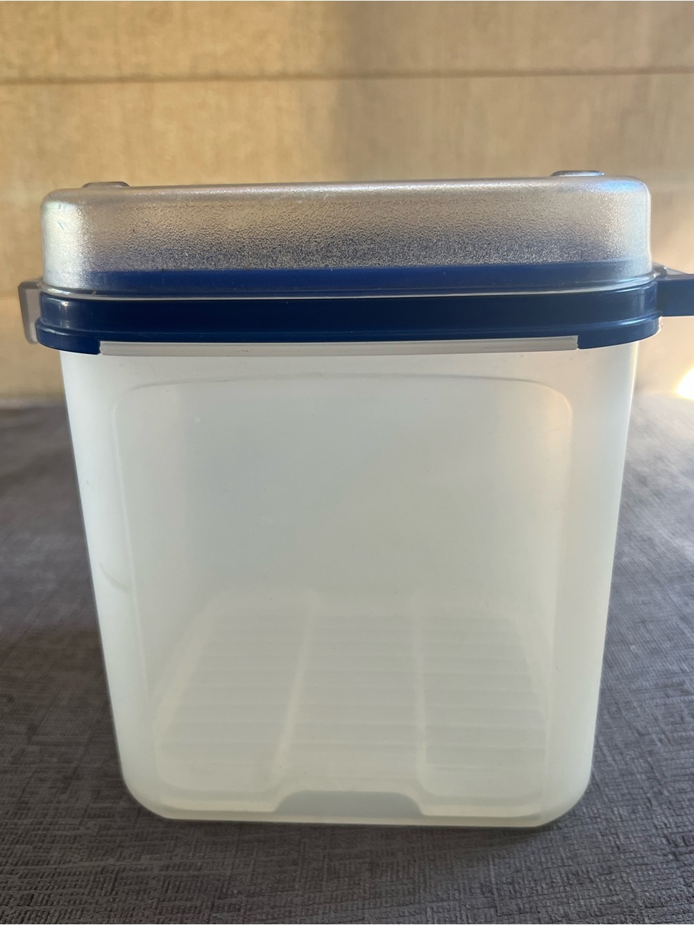 Tupperware White Container with Blue Seal and Clear Lid - Picture 12 of 13